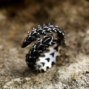 Vanna Stainless Steel Viking Skeleton Centipede Finger Ring For Men Cool High Quality Animal Jewelry